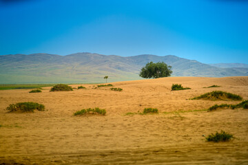 Obraz premium The Gobi Desert, a large, cold desert and grassland region located in northern China and southern Mongolia