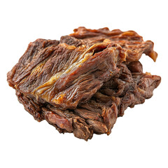 Juicy Shredded Mexican barbacoa beef  isolated on a transparent background, authentic cuisine