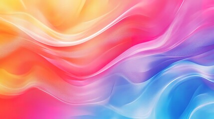Obraz premium Vibrant abstract waves in gradient hues.