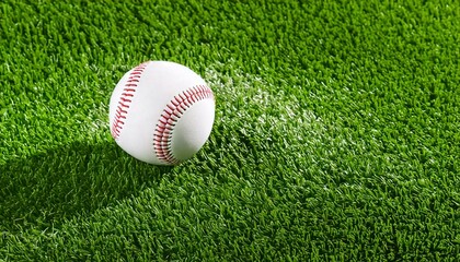 baseball on grass