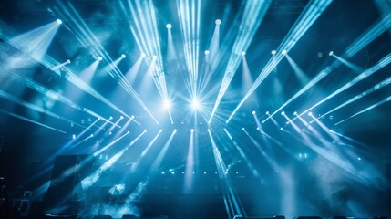 Obraz premium Rock concert with colorful stage lighting