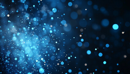 Fototapeta premium A close-up of digital data flowing on the screen, with blue and purple lights creating an abstract background. 