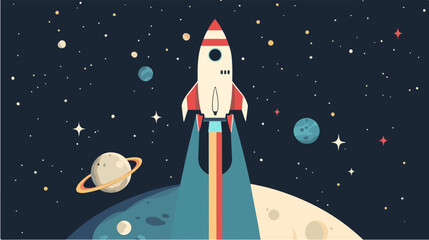Illustration of space. Planets. Galaxy.