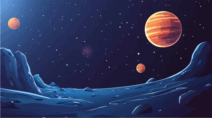 Illustration of space. Planets. Galaxy.