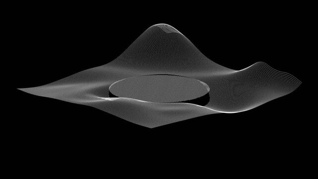 Puffed: Particle plane boolean geometry shape object landscape abstract formation generative animation art generative technology Design Motion