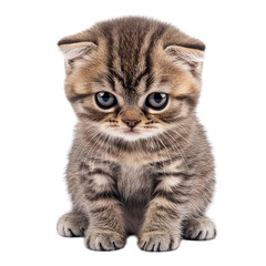 Frowning Kitten on transparent background