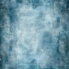 a painting of a blue and white background