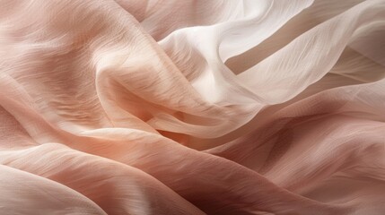 A muted color palette of dusty rose tan and cream create a serene gradient reminiscent of the hazy dreamlike quality of desert dunes at dusk