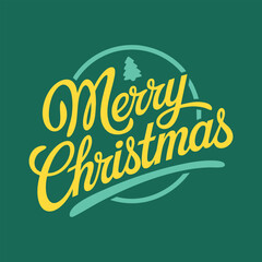 Merry Christmas typography design. Xmas vector