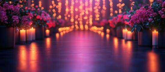 Romantic Candlelit Pathway