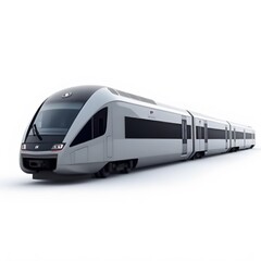 Modern High-SModern High-Speed Train Isolated on White Backgroundpeed Train Isolated on White Background