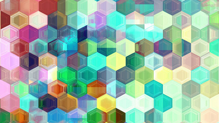 abstract background of polygons of different colors