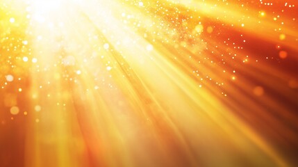 Golden rays of light and sparkles for a magical, festive, or heavenly atmosphere