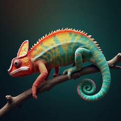 Obraz premium Colorful Chameleon