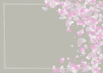 Base Biglietto verde pastello con petali