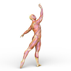 ポーズをとる男性　3DCGレンダリング