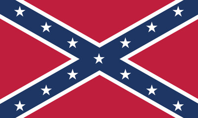 Normal flag of the Confederate States of America with original aspect ratio