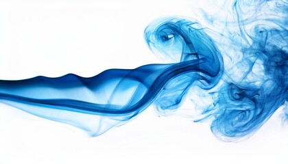Fototapeta premium blue smoke isolated on white background cutout
