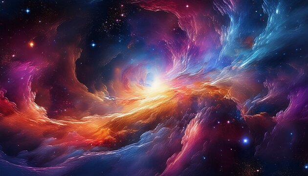 cosmic harvest a vibrant nebula composed of entire galexy