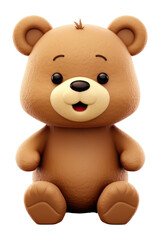Obraz premium PNG Cartoon plush bear toy.