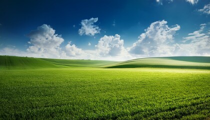 Fototapeta premium green field and sky