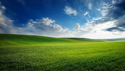 Obraz premium green field and sky