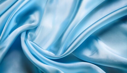 Obraz premium pale blue satin texture fabric silk background with beautiful soft blur pattern natural glow smooth elegant blue silk luxury cloth texture abstract background with copy space