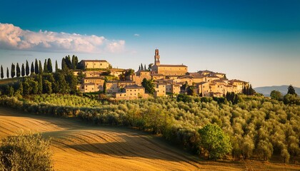 the village of san quirico d orcia in tuscany