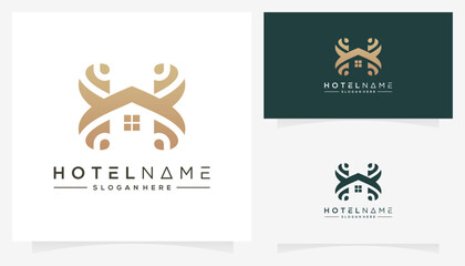 Gold luxury letter H artistic icons logo design ideas. Creative vector for hotels, spa, beauty salons, and other needs that smell luxurious. 