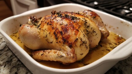 Chicken with a crispy skin