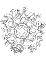 Flowers Coloring Pages For Adules