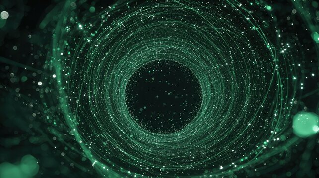 Real-time wavefunction collapse illustrating a particle's superposition collapsing into a singularity in a mesmerizing spiral