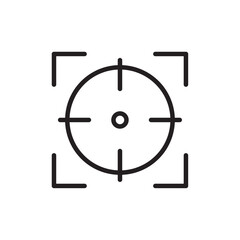 Aim icon Simple thin outline