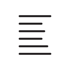 Align left icon Simple thin outline