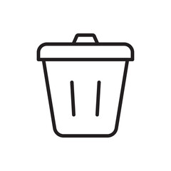 Bin icon Simple thin outline
