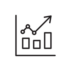 Chart icon Simple thin outline