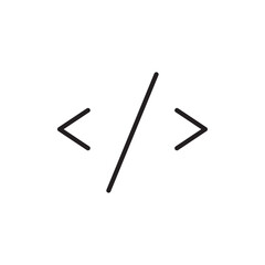 Obraz premium Code icon Simple thin outline