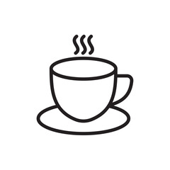 Coffee icon Simple thin outline