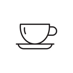 Coffee icon Simple thin outline