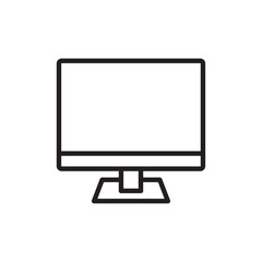 Computer screen icon Simple thin outline