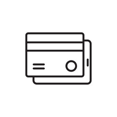 Credit Card icon Simple thin outline