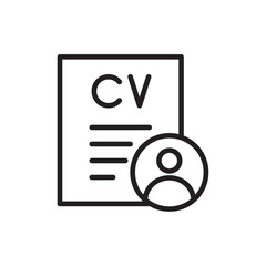 CV icon Simple thin outline