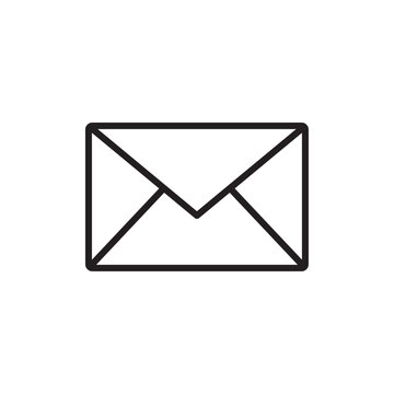 recommend clip art: Email button icon Simple thin outline