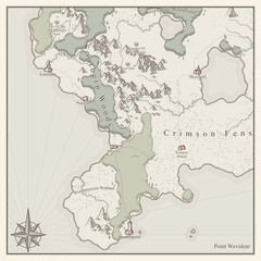 Obraz premium map of continent