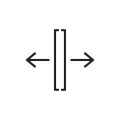 Expand icon Simple thin outline