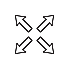 Expand icon Simple thin outline