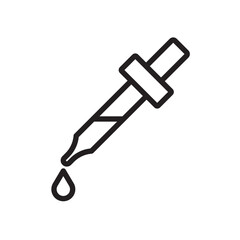 Eye dropper icon Simple thin outline