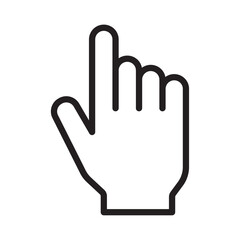 Finger icon Simple thin outline