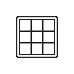 Grid icon Simple thin outline