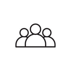 Group icon Simple thin outline